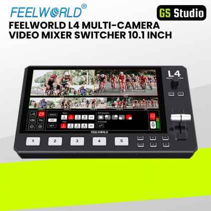FEELWORLD L4 MULTI-CAMERA VIDEO MIXER SWITCHER 10.1 INCH TOUCH SCREEN USB3.0 FAST STREAMING